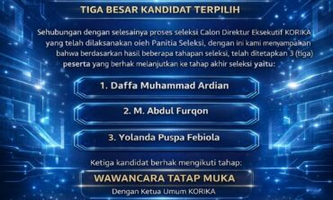 PENGUMUMAN HASIL SELEKSI CALON DIREKTUR EKSEKUTIF KORIKA